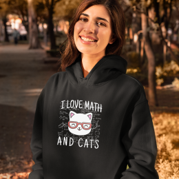 I Love Math And Cats - Unisex Hoodie